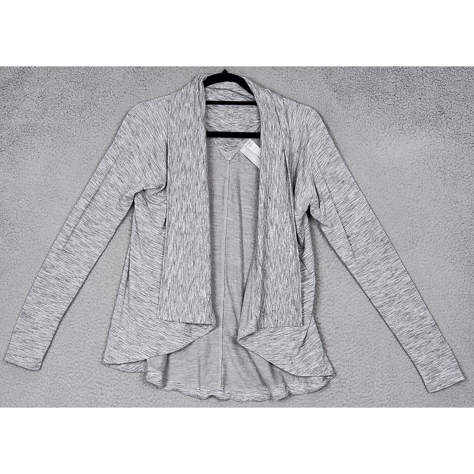 Athleta Nirvana Wear Two Ways Wrap Womens Xs Gray Open Front Draped Cardigan